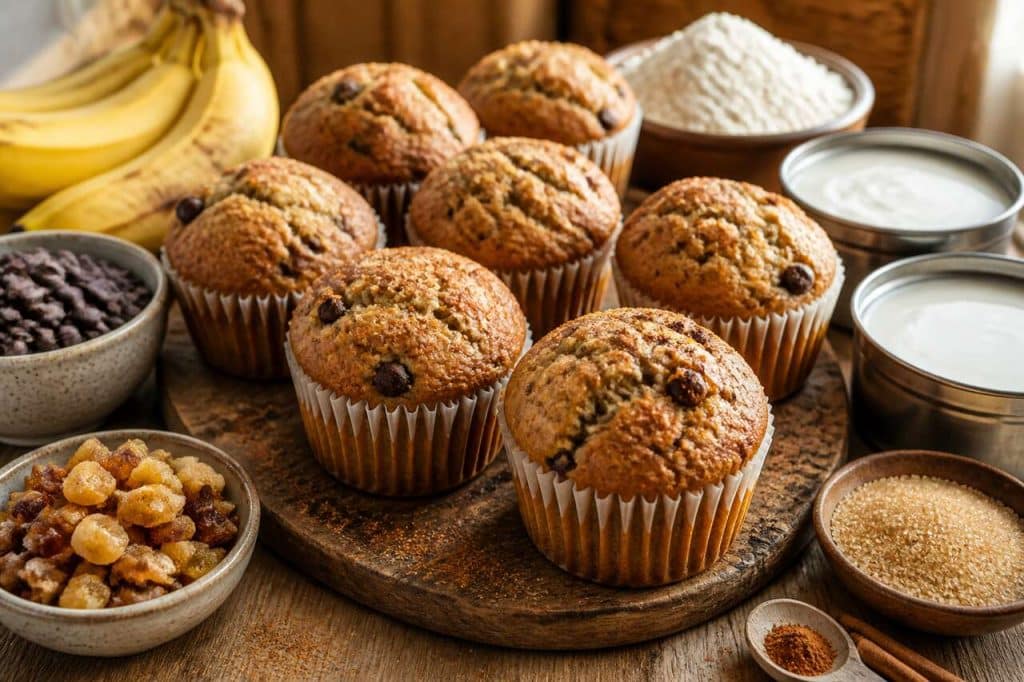 Recette facile de muffins aux bananes et à la faisselle