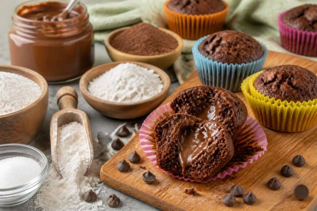 Recette de muffins au cœur Nutella fondant