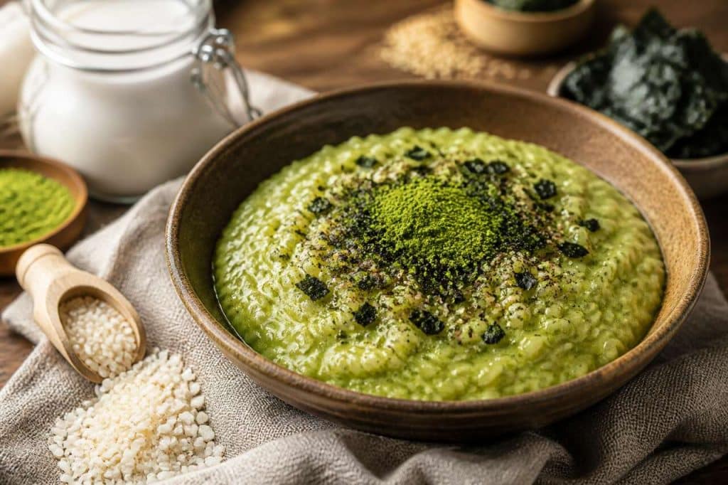 Recette du risotto au thé matcha et miso