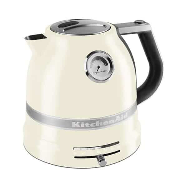 Découvrez notre test détaillé de la bouilloire électrique KitchenAid Artisan : design crème élégant, température réglable et performances exceptionnelles pour votre cuisine. 