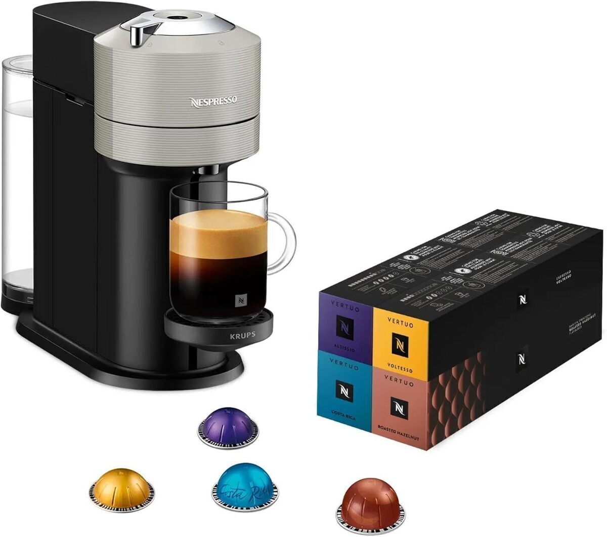 Test de la machine à café Nespresso Krups Vertuo Next gris
