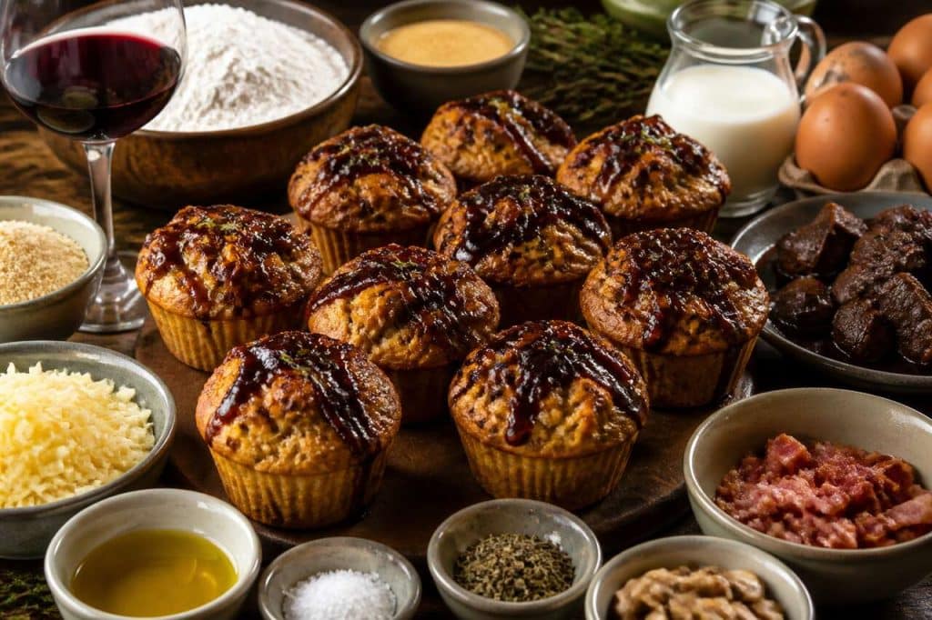 Recette de muffins salés au bœuf bourguignon