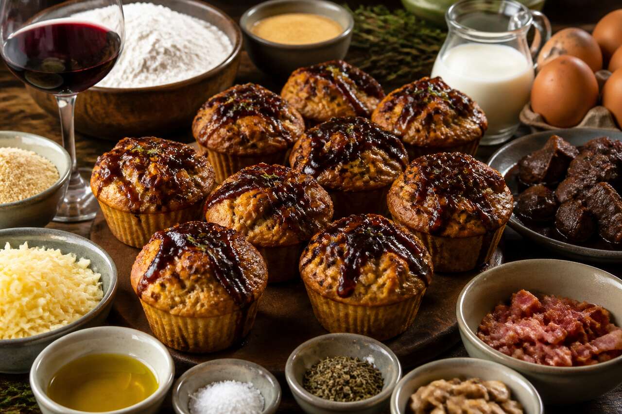 Recette de muffins salés au bœuf bourguignon