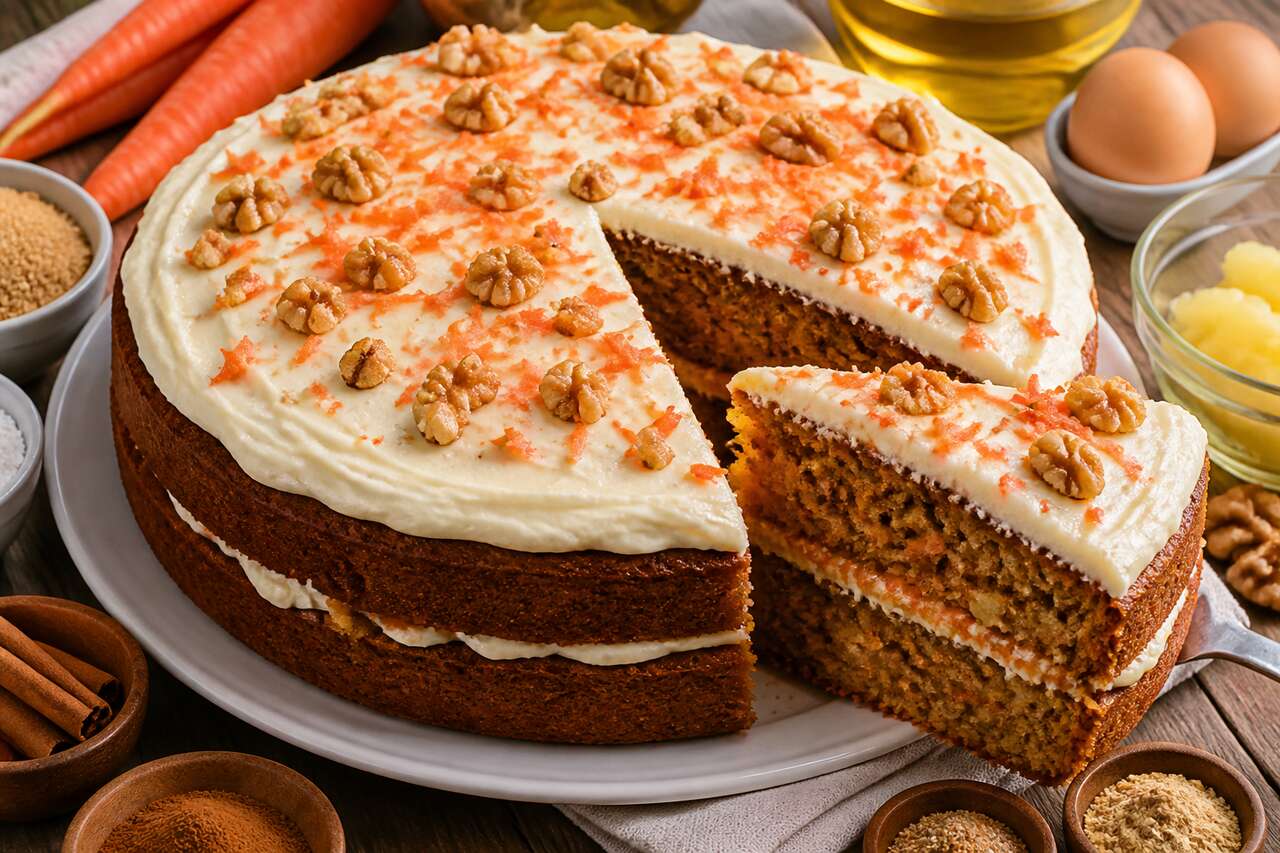 Recette facile de carrot cake moelleux et gourmand