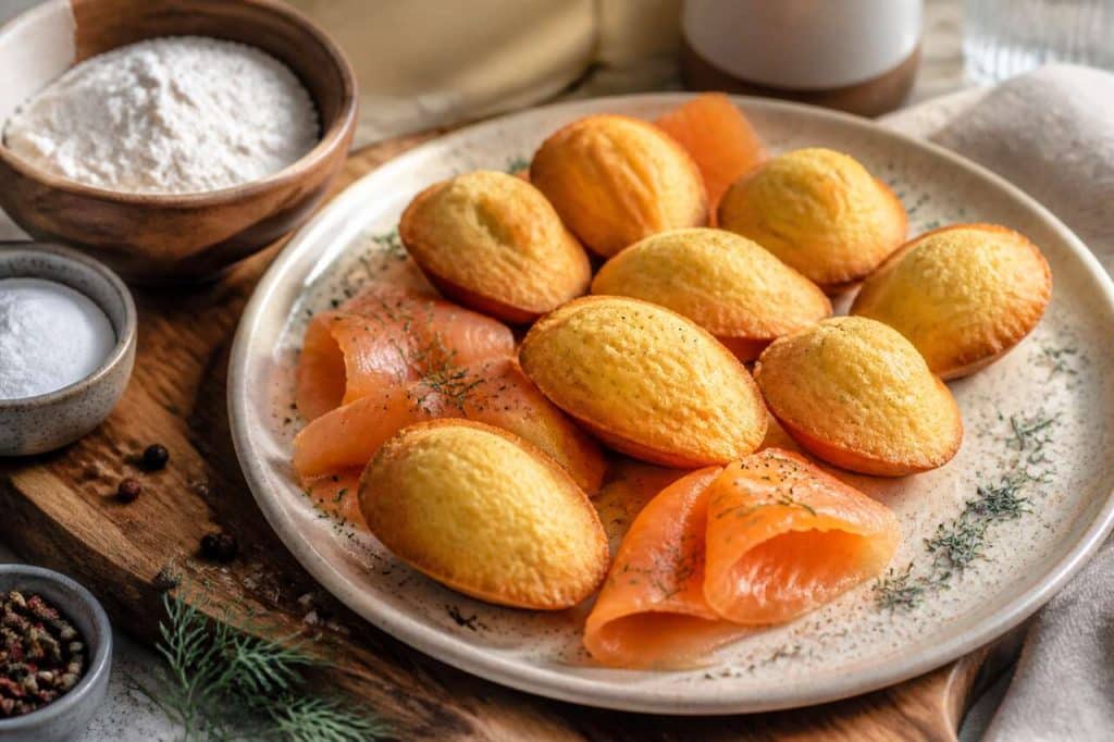 Recette facile de mini madeleines au saumon fumé