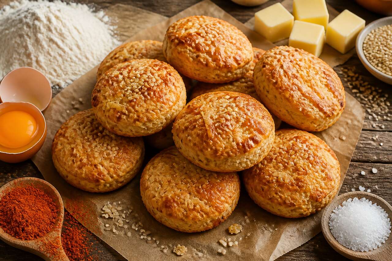 Recette de biscuits apéritifs au fromage et au sésame
