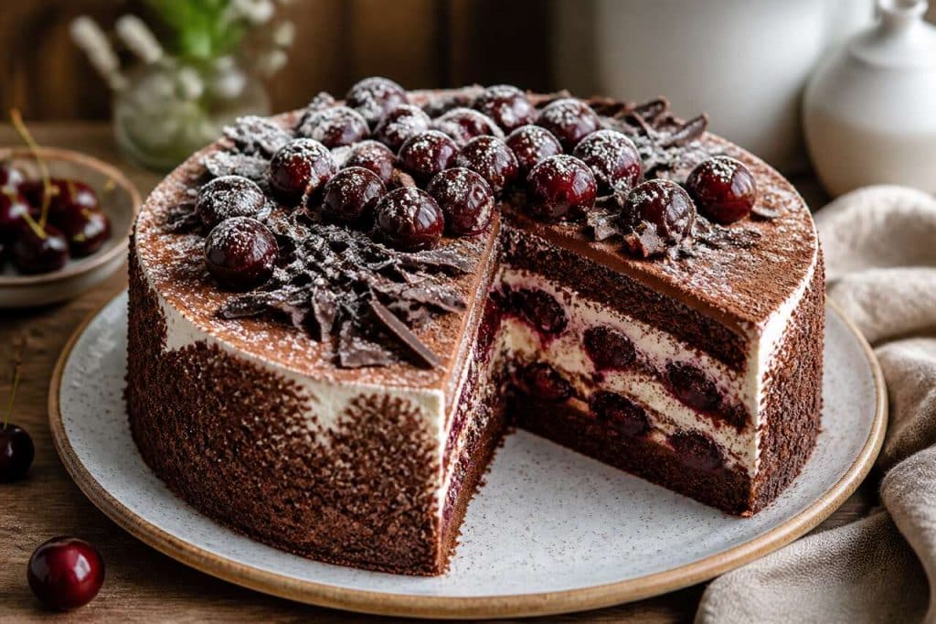 Recette de forêt noire au biscuit siphon