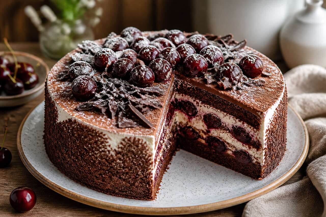 Recette de forêt noire au biscuit siphon