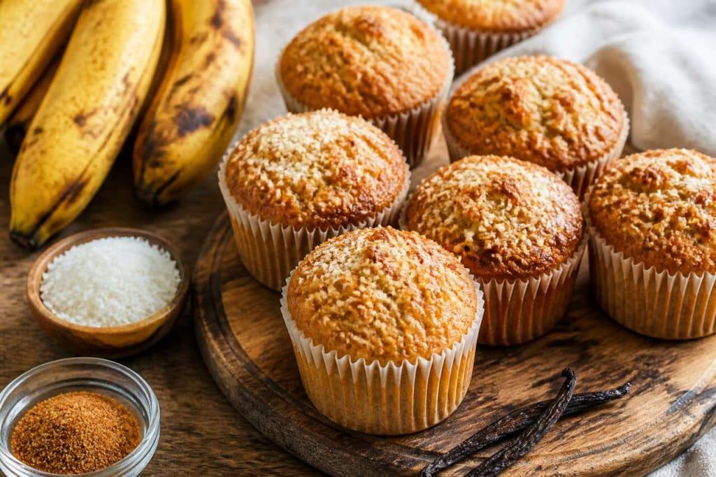 Recette de muffins coco-banane sans gluten ni lactose
