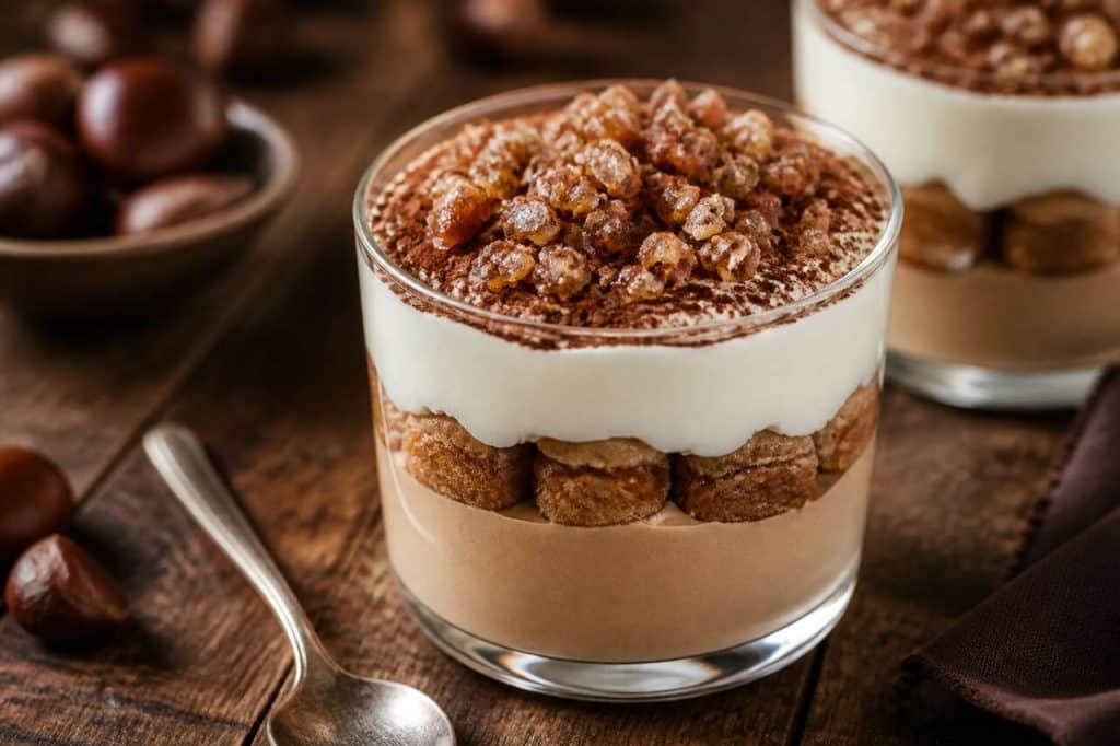 Recette de verrines de biscuits à la crème de marrons