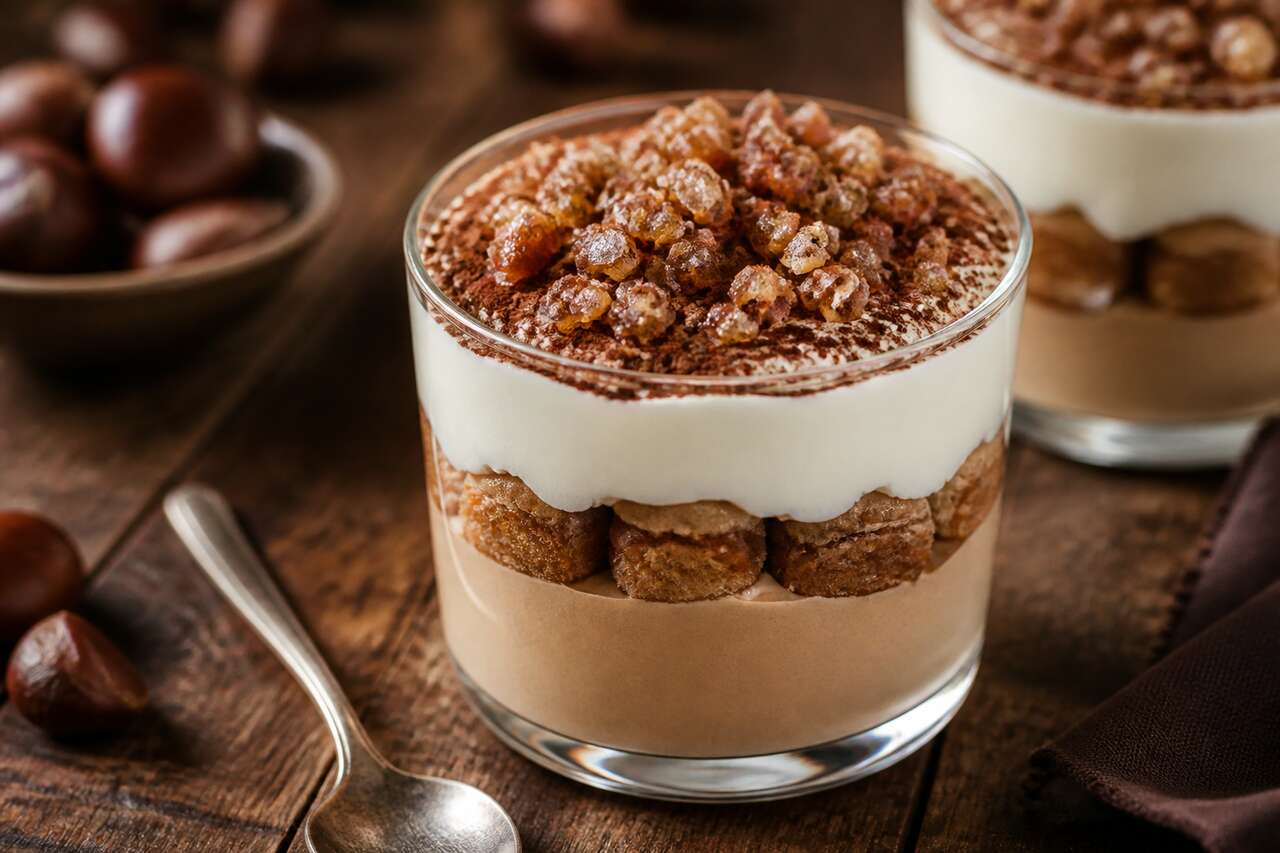 Recette de verrines de biscuits à la crème de marrons