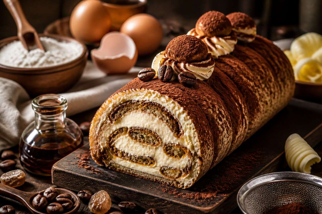 Recette de bûche tiramisu en pâte à choux