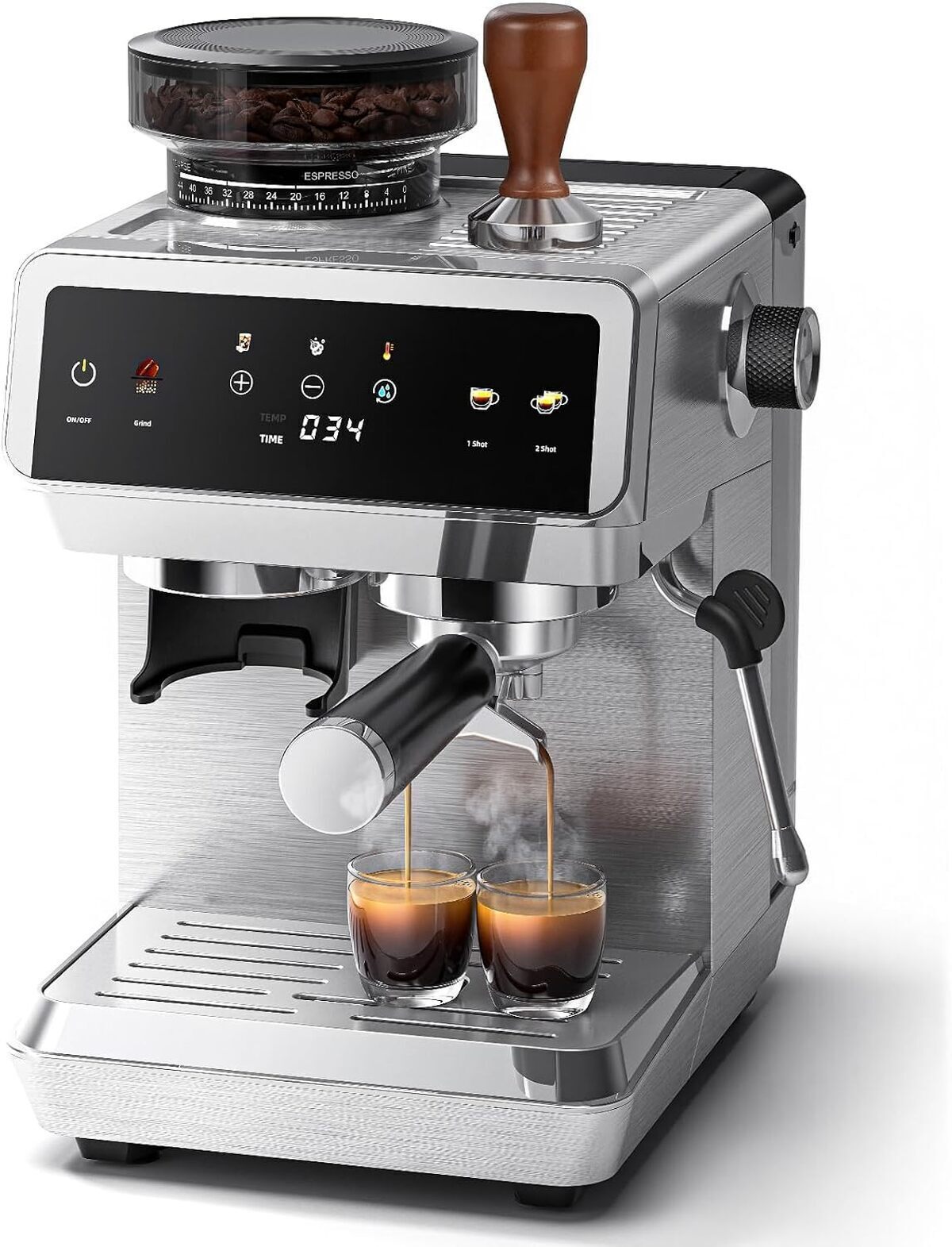 Test : aMZCHEF machine à café expresso 20 bars avec broyeur intégré