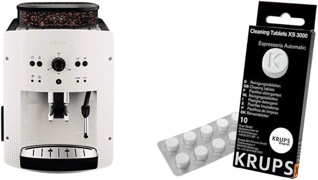 Test de la machine à café automatique Krups EA8105 blanche