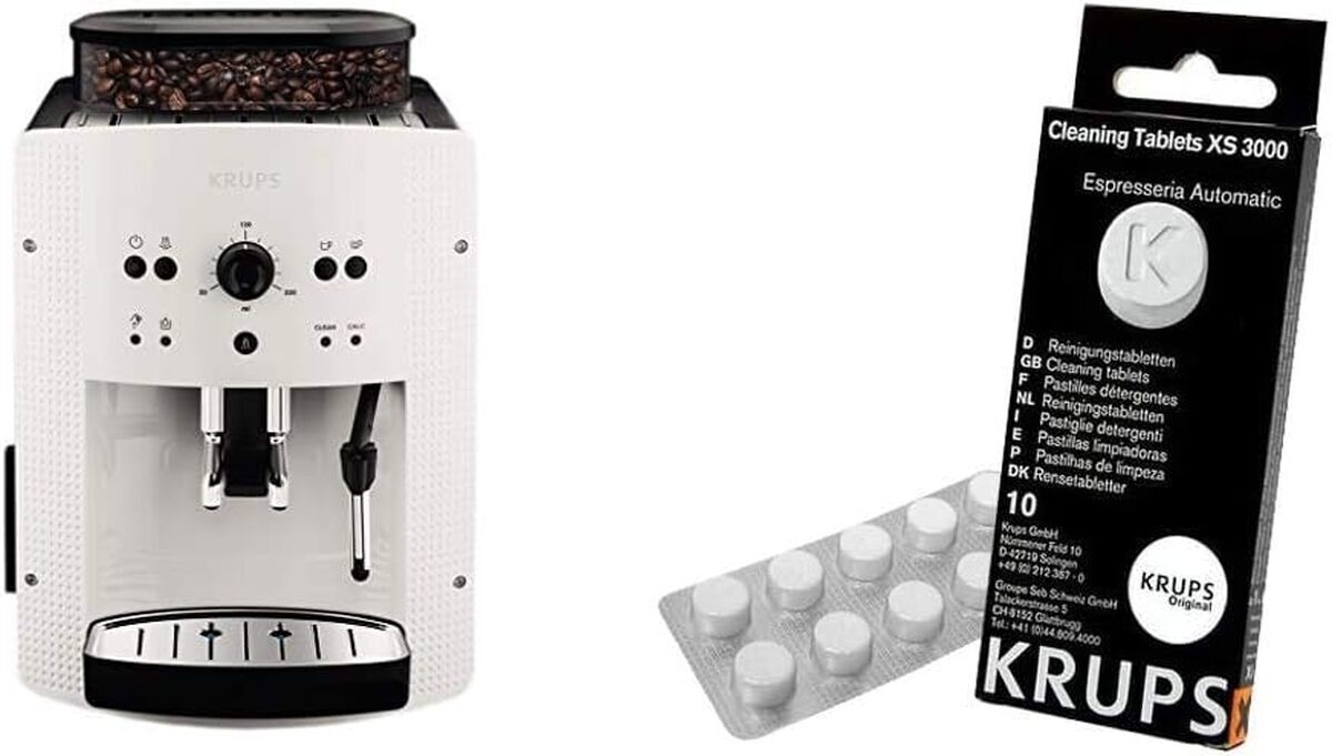 Test de la machine à café automatique Krups EA8105 blanche